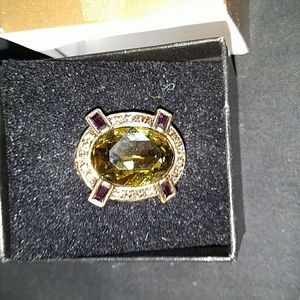 HEIDI DAUS MULTI COLORED RING Never Worn In Original Box $25.00